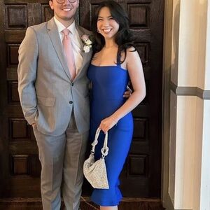 Blue Midi Bodycon Dress - M (NY&C)